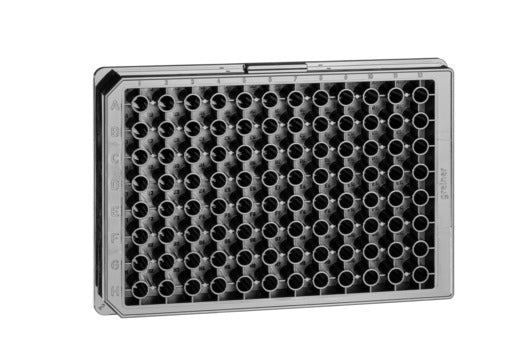 CELL CULTURE MICROPLATE, 96 WELL, PS - Sterile / No / Black, TC, Lid, Half Area, 8 pcs./bag, Cellstar® - Greiner Bio-One (675086)