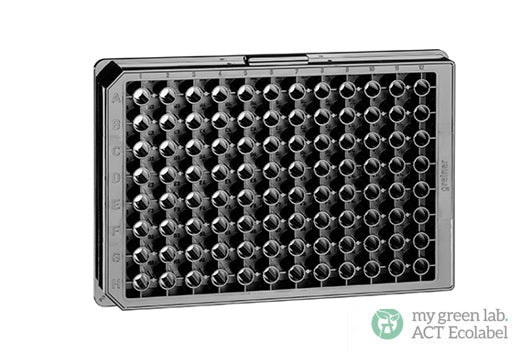 CELL CULTURE MICROPLATE, 96 WELL, PS - Sterile / Yes / Black, TC, Lid, Half Area, 8 pcs./bag, Cellstar® - Greiner Bio-One (675090)