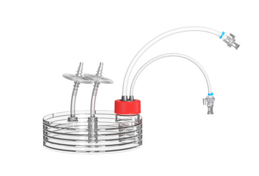 CELLDISC, PS, CLEAR, TC, STERILE, EXTERNAL FILTER - Closed Filling Caps - 4 Layers / Yes - Greiner Bio-One (678104-CF2)