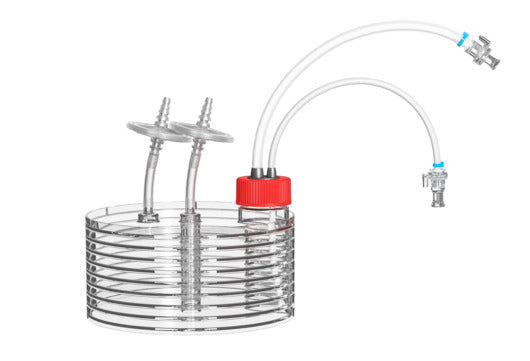 CELLDISC, PS, CLEAR, TC, STERILE, EXTERNAL FILTER - Closed Filling Caps - 8 Layers / Yes - Greiner Bio-One (678108-CF2)