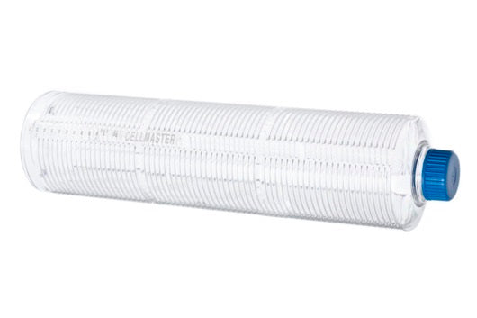 CELL CULTURE ROLLER BOTTLE, PS, CLEAR, TC, STERILE - 4640 ml / 122/500 mm / Standard Screw Cap, Single Packed, 5Xl, Long Form, Ribbed Surface, Cellmaster - Greiner Bio-One (682670)