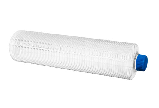 CELL CULTURE ROLLER BOTTLE, PS, FILTER SCREW CAP, CLEAR, TC, STERILE, CELLMASTER - 4640 ml / 122/500 mm / Single Packed, 5Xl, Long Form, Ribbed Surface - Greiner Bio-One (682678)