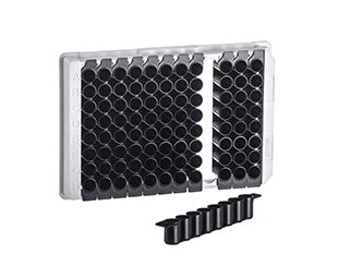 STRIP PLATE, 12xF8, PS, F-BOTTOM - Medium Binding / Fluotrac - Greiner Bio-One (762076)