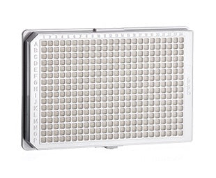 CELL CULTURE MICROPLATE, PS, CELLSTAR®, CELL-REPELLENT SURFACE - 384 Well / F-Bottom / White, Sterile, µClear®, Lid, 8 pcs./bag - Greiner Bio-One (781974)