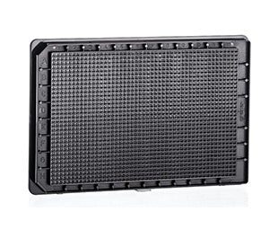 CELL CULTURE MICROPLATE, PS - 1536 Well / Black / F-Bottom, µClear®, Lid, 5 pcs./bag, Hi-Base, Poly-D-Lysin - Greiner Bio-One (782946)