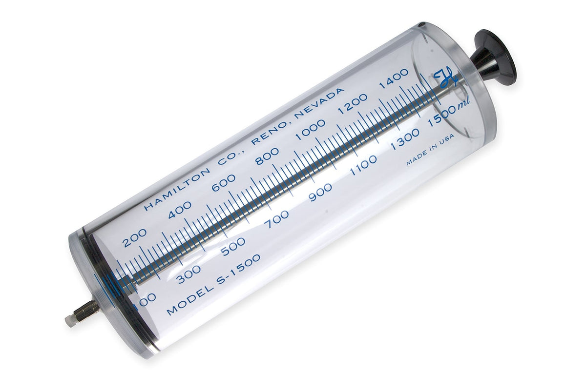 1.5 L, Gastight Super Syringe PTFE Luer Lock (TLL) 86313 - Lab Syringes - Hamilton Company