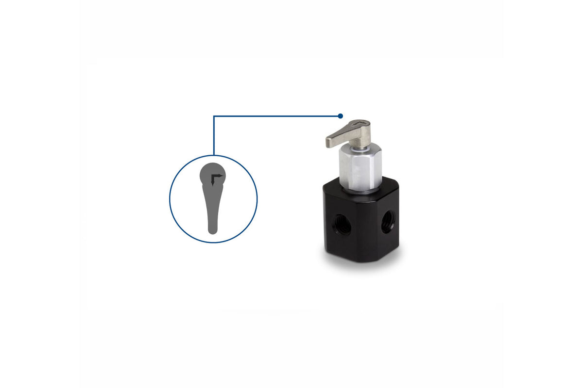 Manual Valve, 2-Port 90° Flow Path (2-2), PTFE/CTFE, HV 86726 - Valves Fittings & Tubing - Hamilton Company