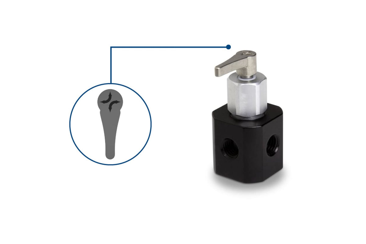Manual Valve, 4-Port Loop Flow Path (4-4), PTFE/CTFE, HV 86729 - Valves Fittings & Tubing - Hamilton Company