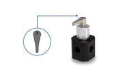 Manual Valve, 3-Port Distribution Flow Path (3-5), PTFE/CTFE, HV 86737 - Valves Fittings & Tubing - Hamilton Company