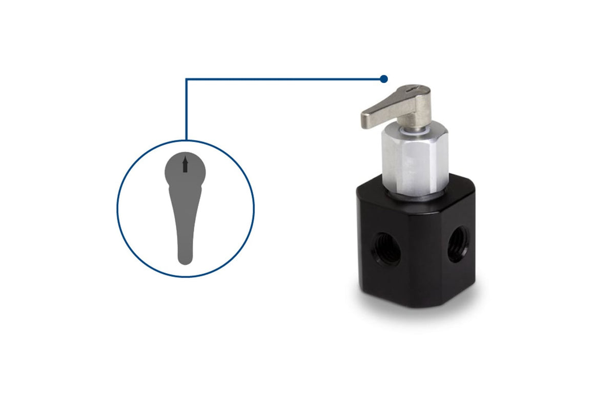 Manual Valve, 4-Port Distribution Flow Path (4-5), PTFE/CTFE, HV 86738 - Valves Fittings & Tubing - Hamilton Company