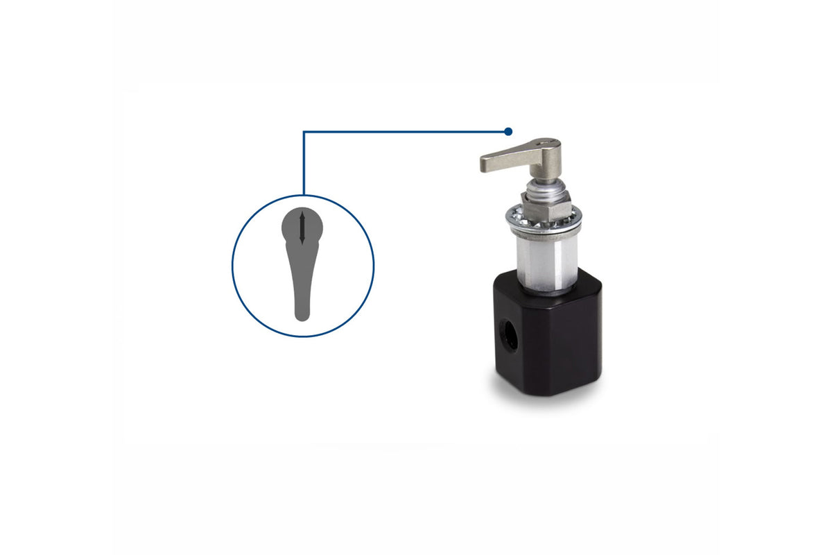 Manual Valve, 2-Port 180° Flow Path (1-1), PTFE/CTFE, HVP 86775 - Valves Fittings & Tubing - Hamilton Company