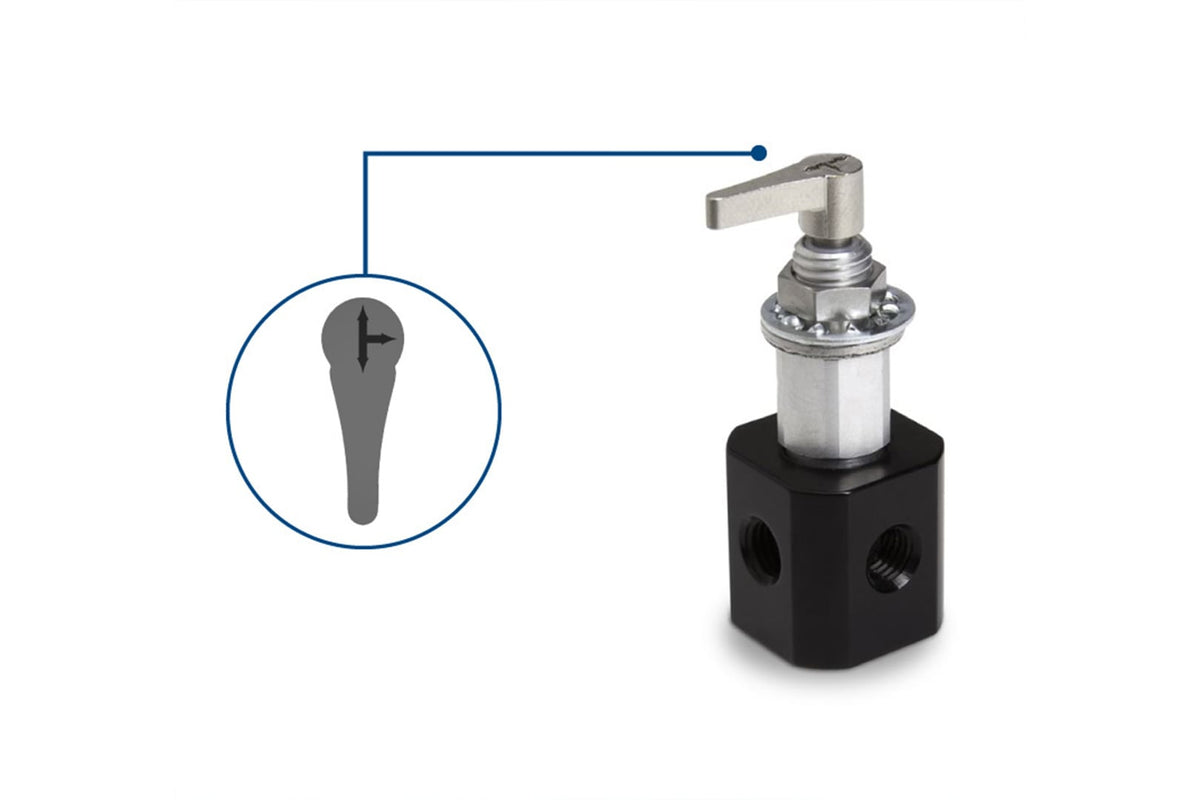 Manual Valve, 3-Port "T" Flow Path (3-3), PTFE/CTFE, HVP 86777 - Valves Fittings & Tubing - Hamilton Company