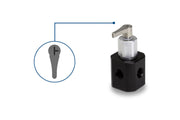 Manual Valve, 4-Port "T" Flow Path (4-3), PTFE/CTFE, HVP 86780 - Valves Fittings & Tubing - Hamilton Company