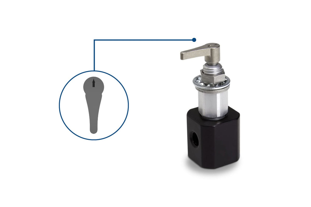Manual Valve, 2-Port Distribution 180° Flow Path (1-5), PTFE/CTFE, HVP 86785 - Valves Fittings & Tubing - Hamilton Company
