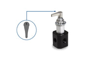 Manual Valve, 3-Port Distribution Flow Path (3-5), PTFE/CTFE, HVP 86787 - Valves Fittings & Tubing - Hamilton Company