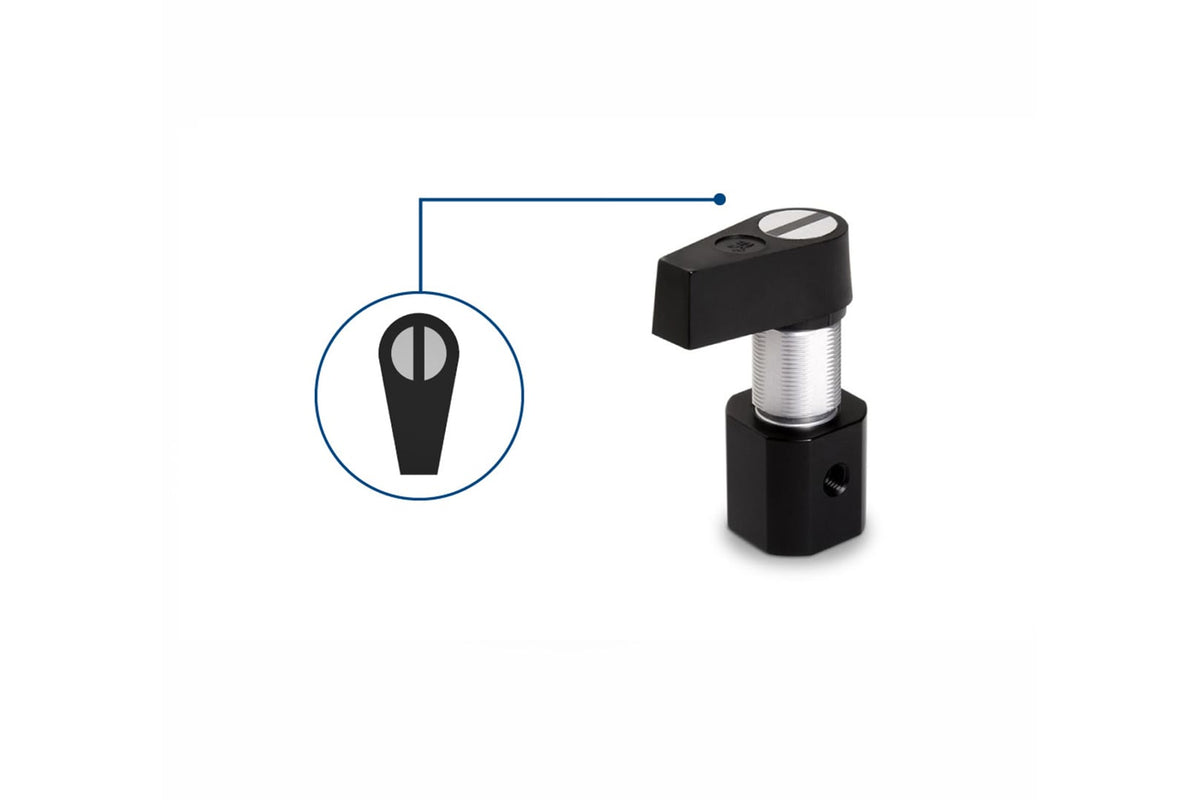 Manual Valve, 2-Port 180° Flow Path (1-1), PTFE/CTFE, HVX 86901 - Valves Fittings & Tubing - Hamilton Company