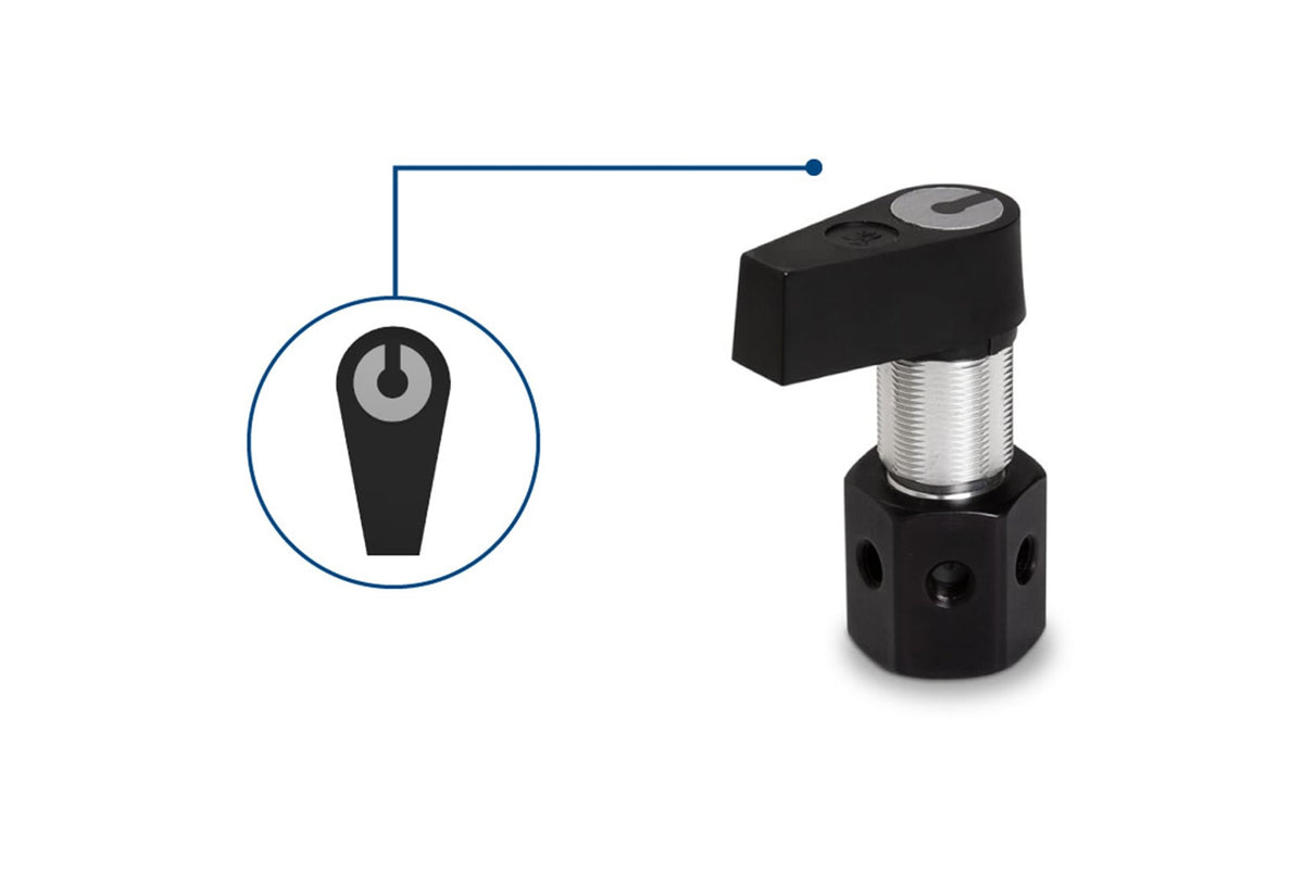 Manual Valve, 6-Port Distribution Flow Path (6-5), PTFE/CTFE, HVX 86915 - Valves Fittings & Tubing - Hamilton Company