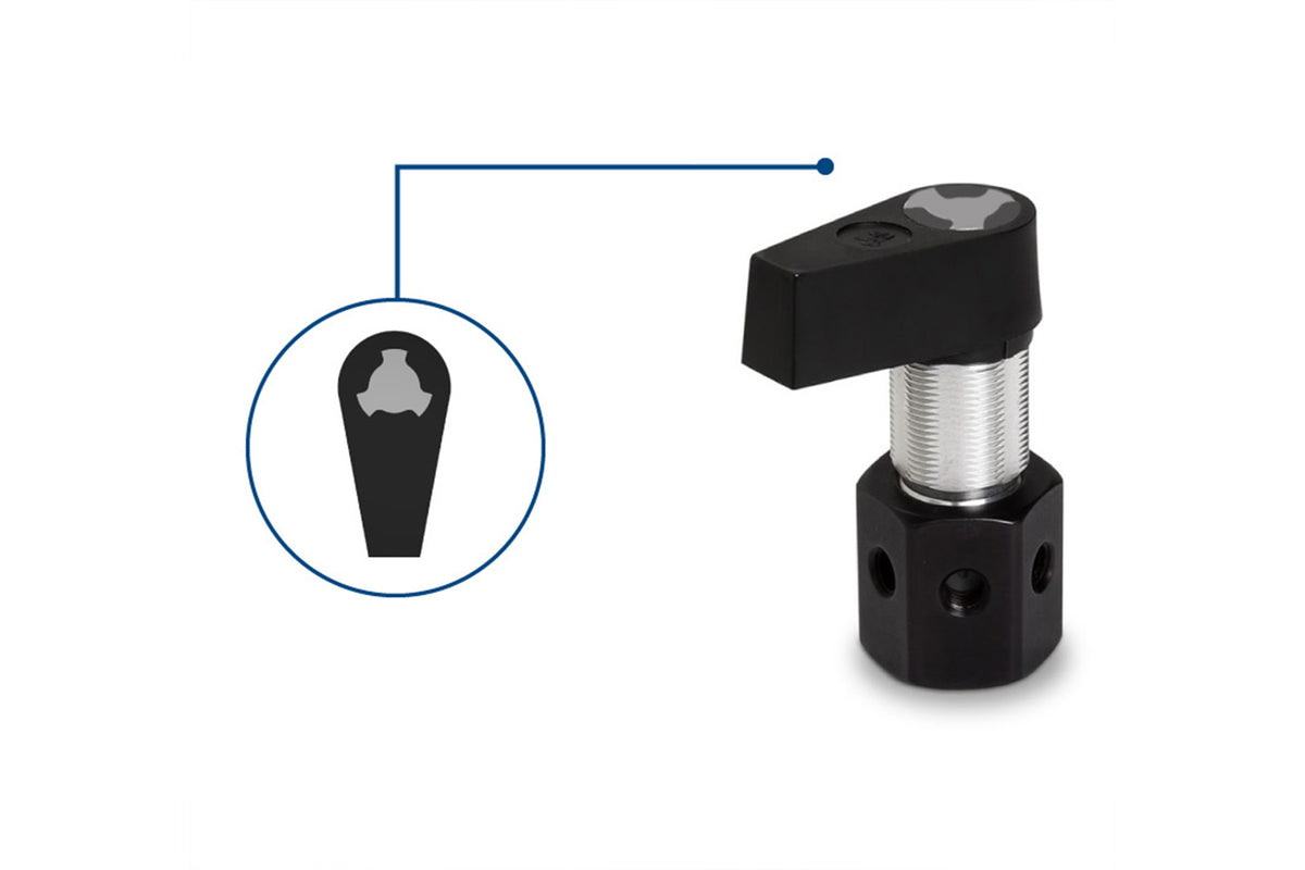 Manual Valve, 6-Port Loop Flow Path (6-6), PTFE/CTFE, HVX 86916 - Valves Fittings & Tubing - Hamilton Company