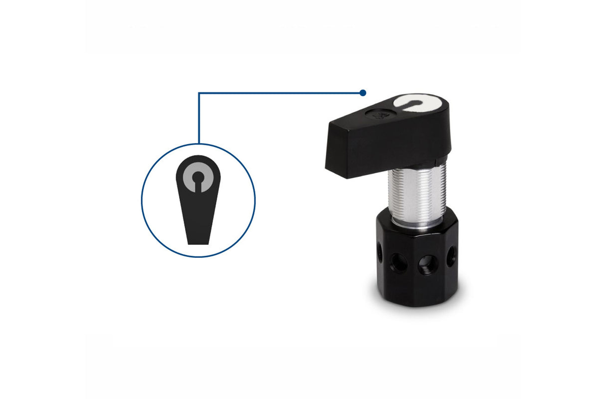 Manual Valve, 8-Port Distribution Flow Path (8-5), PTFE/CTFE, HVX 86918 - Valves Fittings & Tubing - Hamilton Company