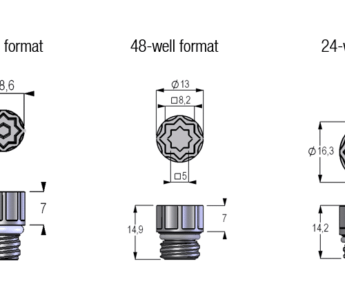 Screw Caps Classic for internally threaded tubes in 96-well format - Sample Storage Caps - Micronic