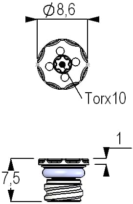 Screw Caps Low Profile for internally threaded tubes in 96-well format - Sample Storage Caps - Micronic
