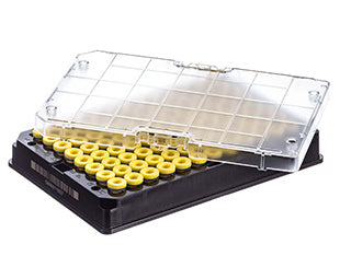 CRYO.S BIOBANKING TUBES, 300 µL, 2D CODES, 1 MANUAL CAPPING TOOL - Non-sterile / With screw cap yellow 5 racks/bag / Rack With 96 Capped Tubes - Greiner Bio-One (976585)