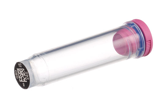CRYO.S BIOBANKING TUBES, 600 µL, 2D CODES, 1 MANUAL CAPPING TOOL - Non-sterile / 5 racks/bag / Rack With 96 Capped Tubes, With Screw Cap Pink - Greiner Bio-One (977588)