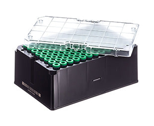 CRYO.S BIOBANKING TUBES, 1000 µL, 2D CODES, 1 MANUAL CAPPING TOOL - Sterile / 2 racks/bag / Rack With 96 Capped Tubes, With Screw Cap Green - Greiner Bio-One (978566)