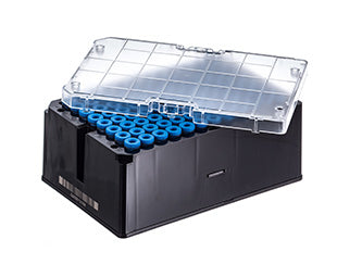 CRYO.S BIOBANKING TUBES, 1000 µL, 2D CODES, 1 MANUAL CAPPING TOOL - Non-sterile / 2 racks/bag / With Screw Cap Blue, Rack With 96 Capped Tubes - Greiner Bio-One (978584)