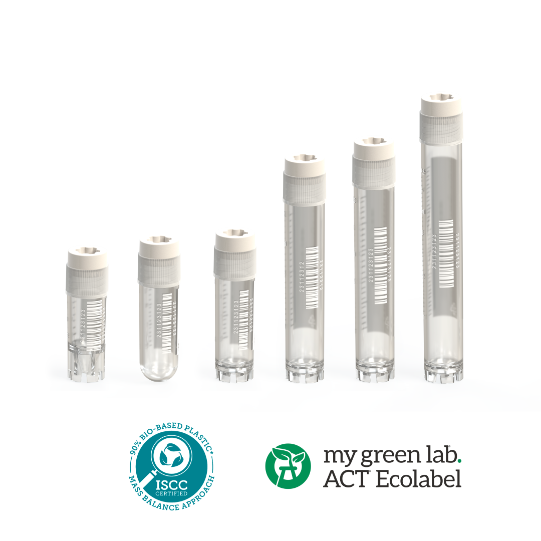 BIOBased CryoGen® 1D Barcoded Cryotubes CLEARLine® (CL1BESC)
