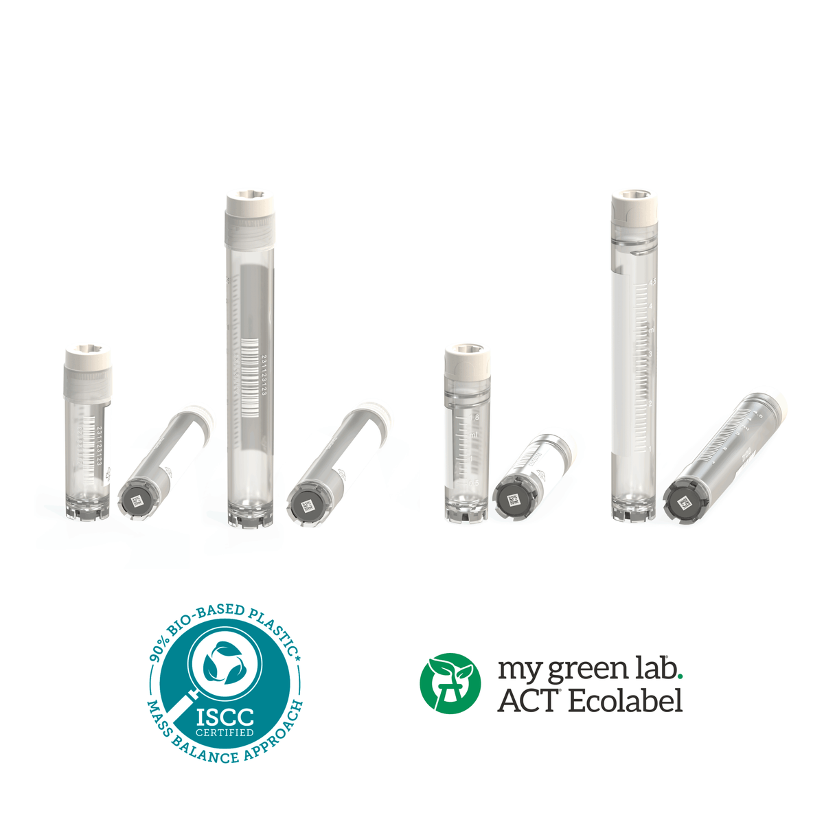BIOBased CryoGen® 2D Barcoded Cryotubes CLEARLine® (CL2BE2DSC)