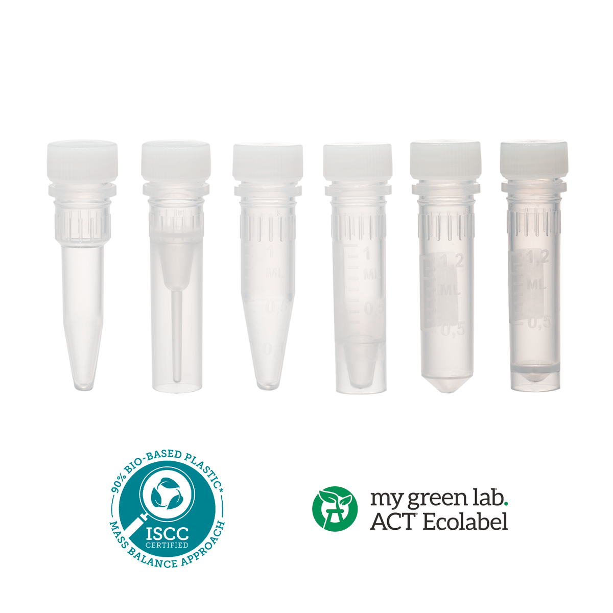 BIOBased Microtubes, Screw Cap with O-ring, Sterile, CLEARLine® (CL604SC)