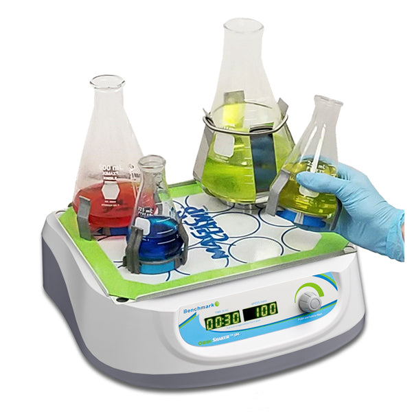 Orbi-Shaker™Jr with rubber mat platform (9.5"x8"), 100-240V (US Plug) BT302-E - Orbital Shakers - Benchmark Scientific