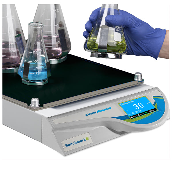 Orbi-Shaker™ with Touch Screen Display and rubber mat platform (13"x12") BT3001-E - Orbital Shakers - Benchmark Scientific