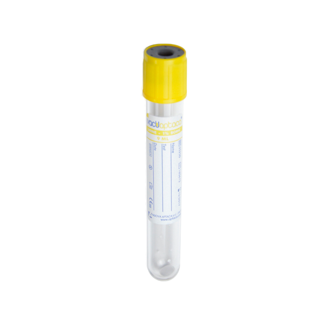 Vacuum Urine Tubes, Labelled, Yellow Cap (BV057R)