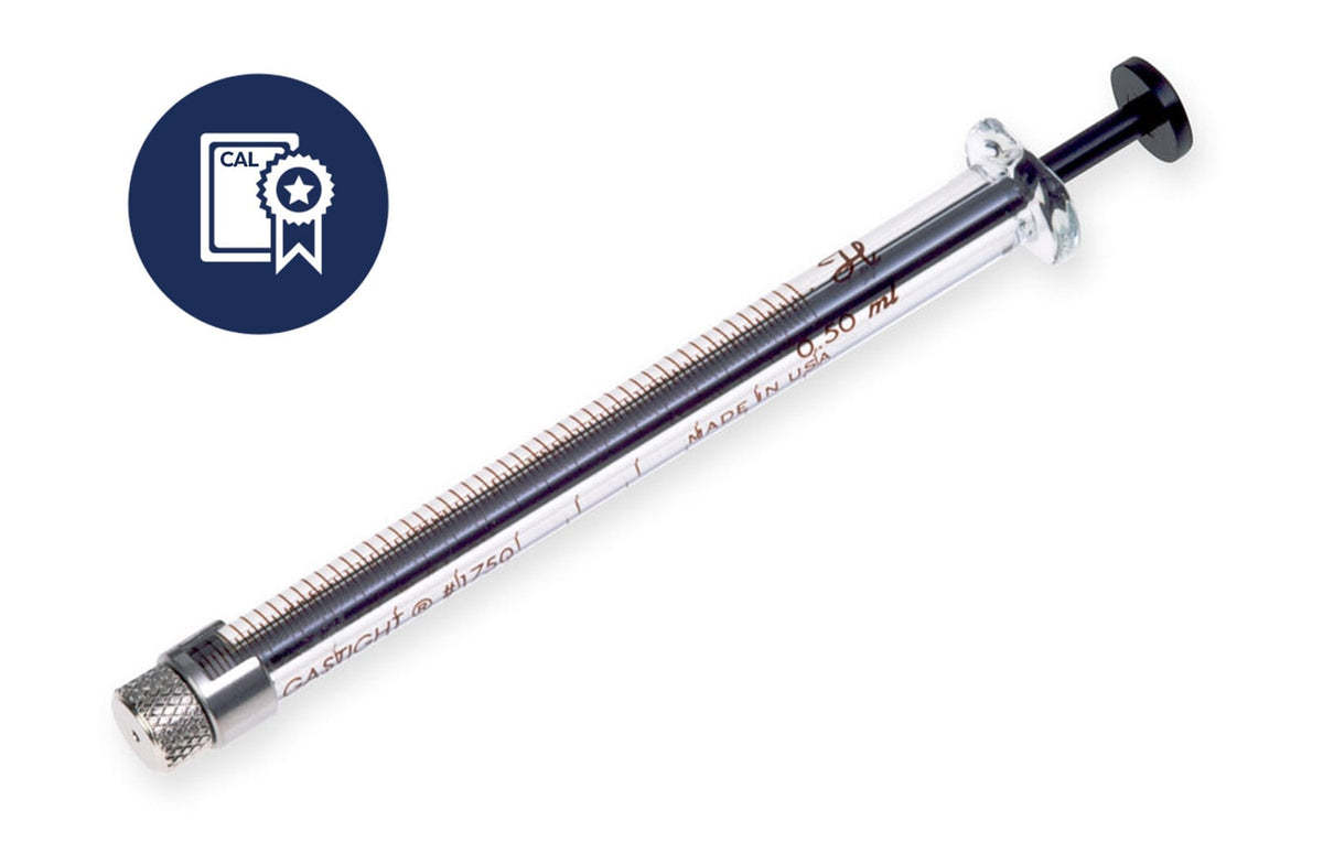 500 µL, Gastight Syringe, Large Removable Needle (RN), Calibrated Syringe CAL7658-01 - Lab Syringes - Hamilton Company