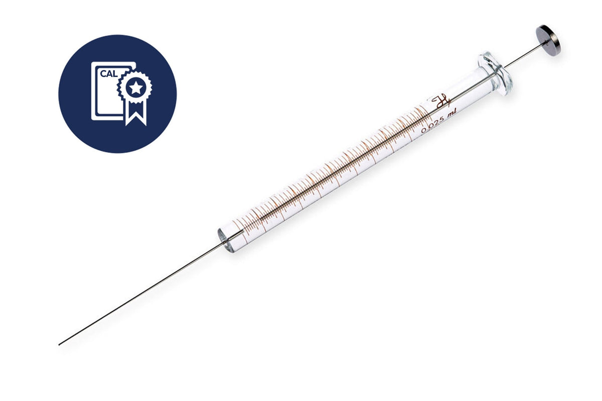 25 µL, Microliter Syringe, Cemented Needle (N), Calibrated Syringe CAL80465 - Lab Syringes - Hamilton Company