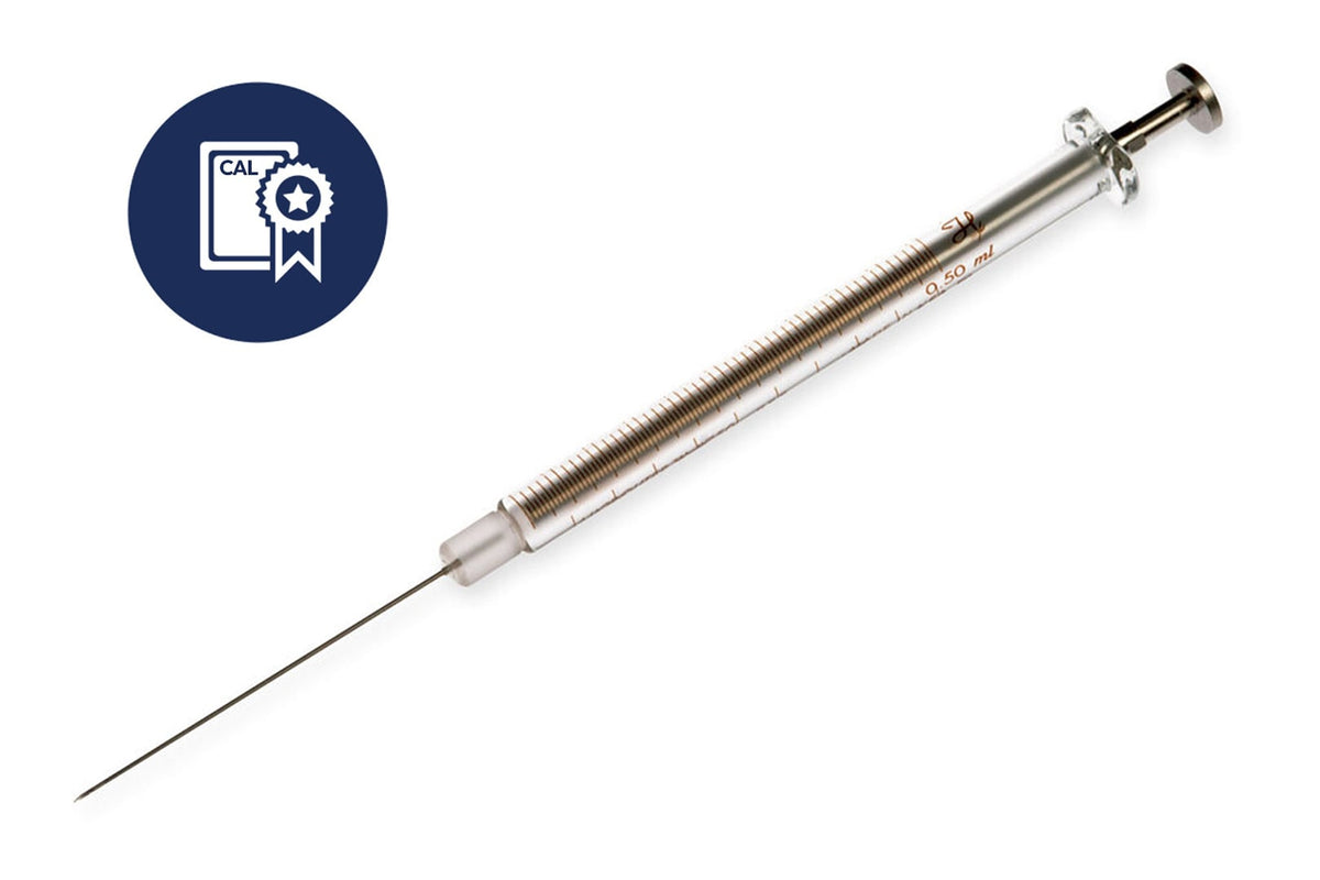 500 µL, Microliter Syringe, Cemented Needle (N), Calibrated Syringe CAL80800 - Lab Syringes - Hamilton Company