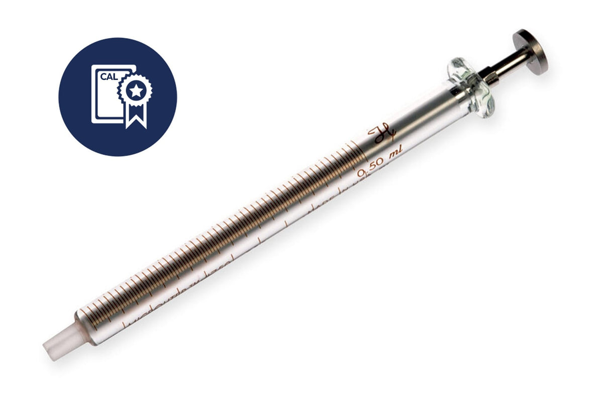 500 µL, Microliter Syringe, Luer Tip (LT), Calibrated Syringe CAL80801 - Lab Syringes - Hamilton Company