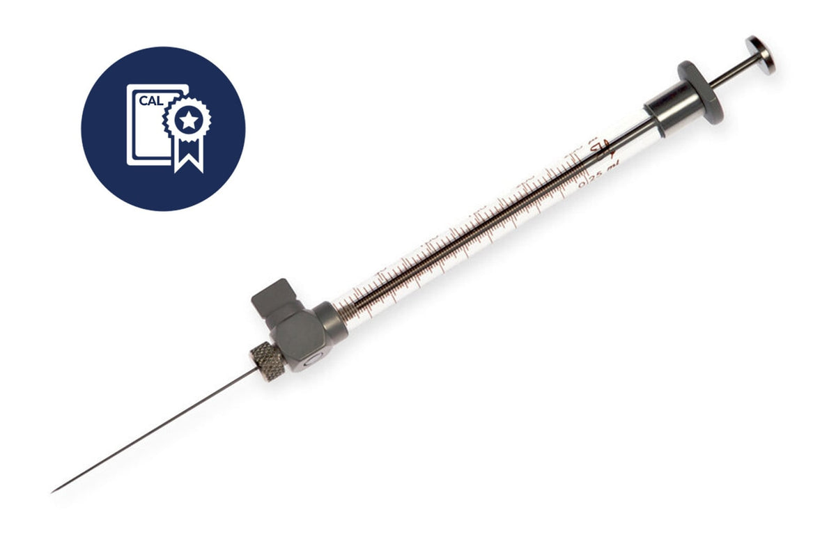 250 µL, Gastight Sample Lock Syringe, Large Removable Needle (RN), Calibrated Syringe CAL81156 - Lab Syringes
