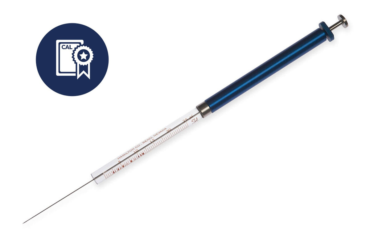 25 µL, Gastight Syringe, Cemented Needle (N), Calibrated CAL84878 - Lab Syringes - Hamilton Company