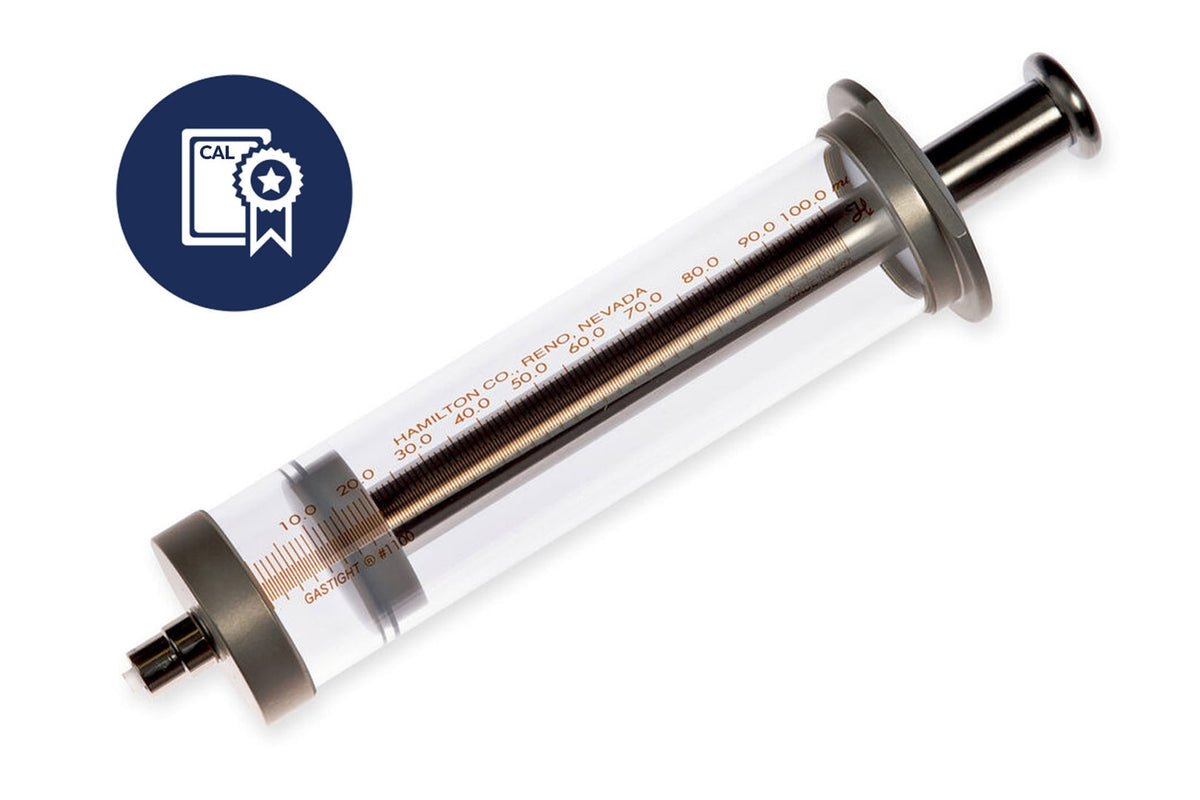 100 mL, Gastight Syringe, Luer Lock (TLL), Calibrated Syringe CAL86020 - Lab Syringes - Hamilton Company