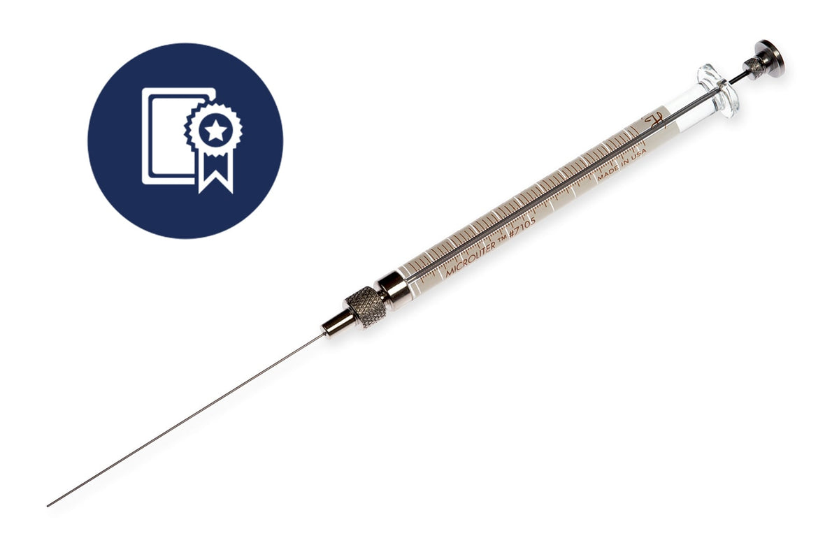 5 µL, Microliter Syringe Knurled Hub (KH), Calibrated Syringe CAL88000 - Lab Syringes - Hamilton Company