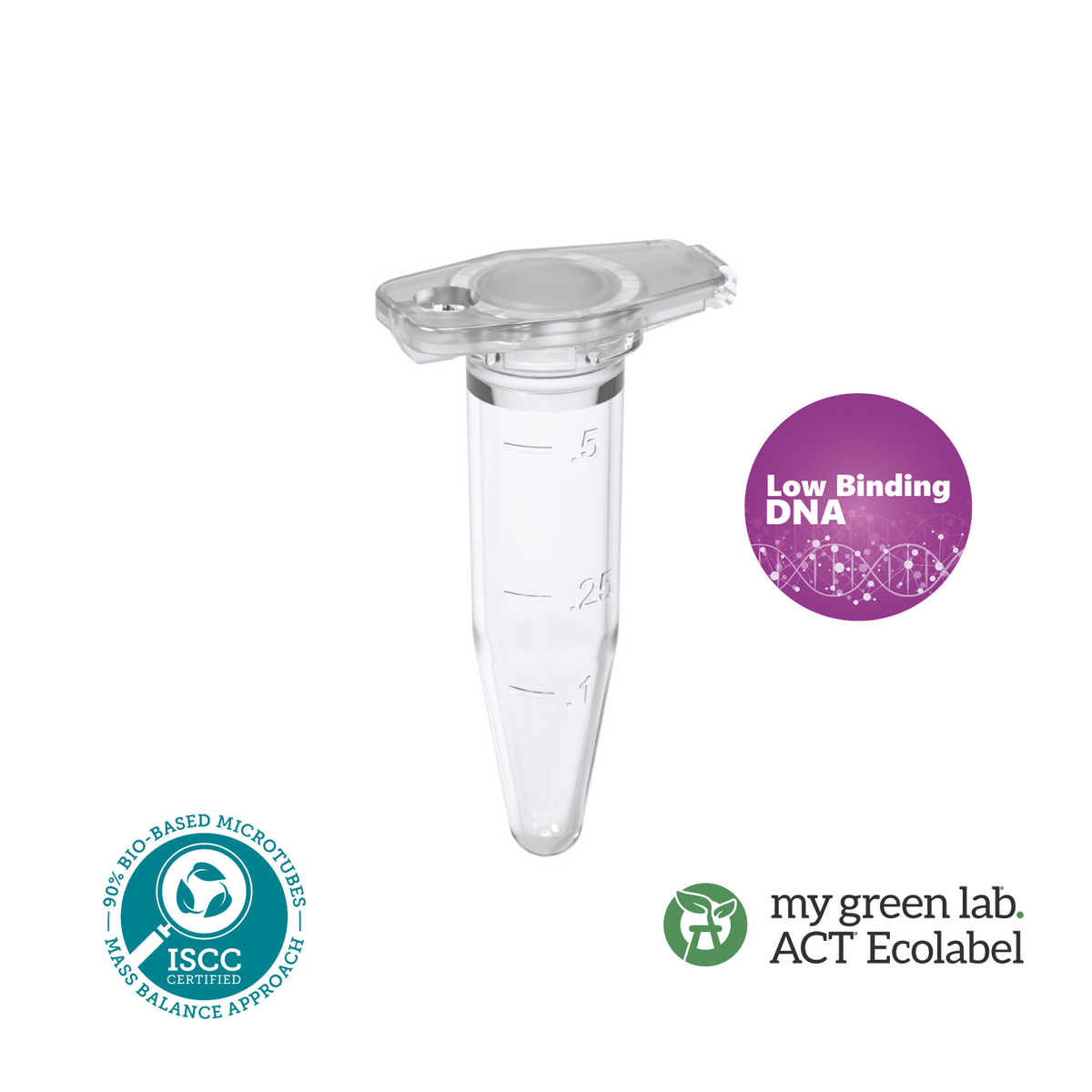 BIOBased CLEARLock® Low Binding Microtubes CLEARLine® (CL05DLBSC)