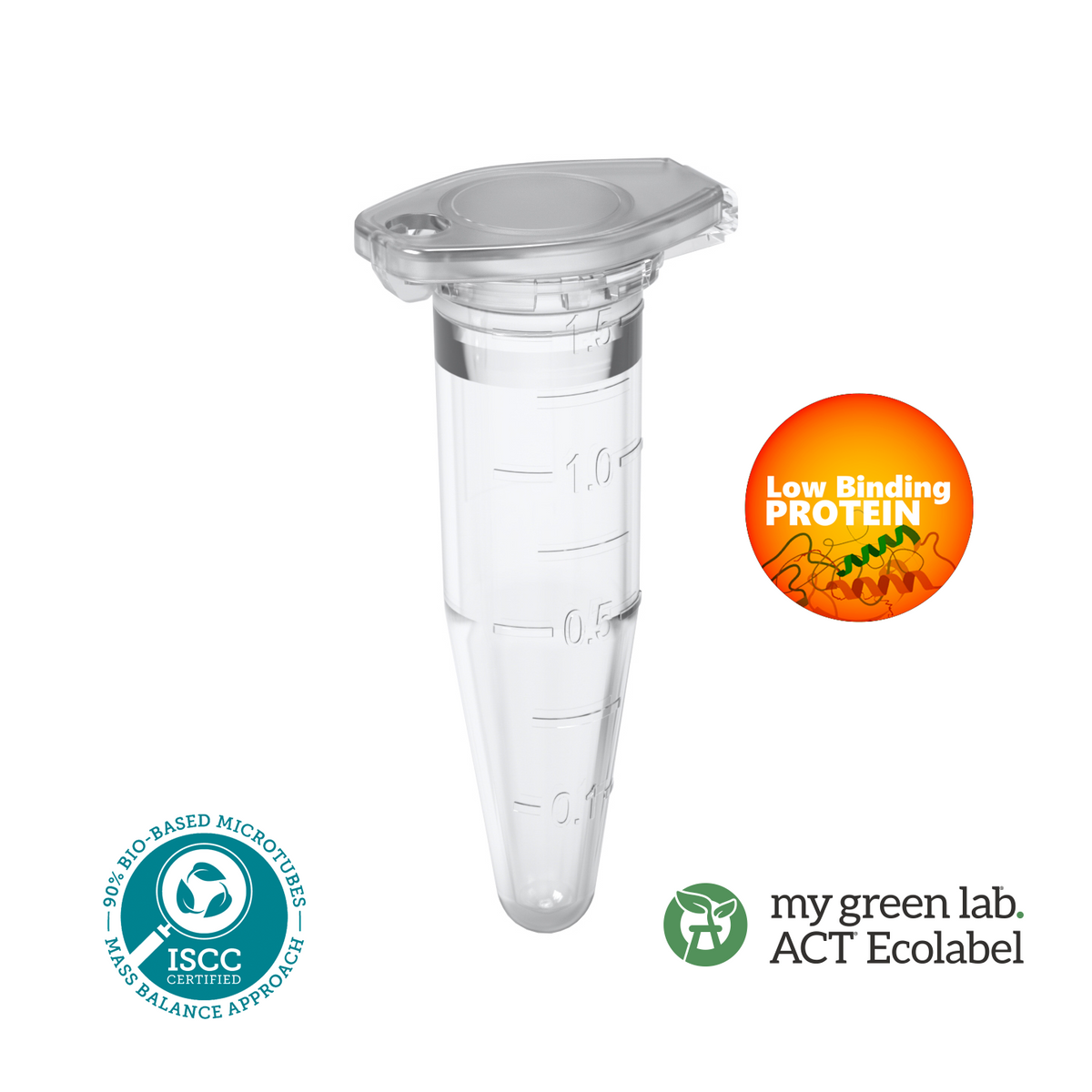 BIOBased CLEARLock® Low Binding Microtubes CLEARLine® (CL05DLBSC)