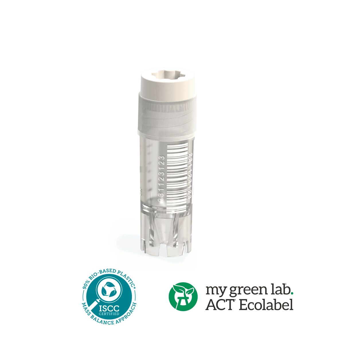 BIOBased CryoGen® 1D Barcoded Cryotubes CLEARLine® (CL1BESC)