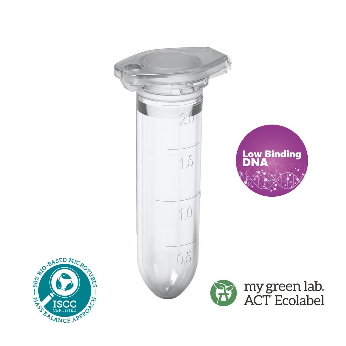 BIOBased CLEARLock® Low Binding Microtubes CLEARLine® (CL05DLBSC)