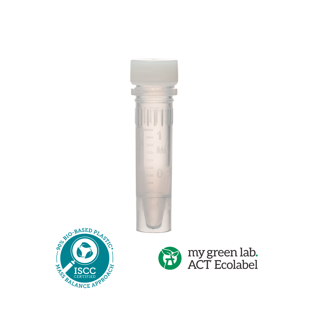 BIOBased Microtubes, Screw Cap with O-ring, Sterile, CLEARLine® (CL604SC)