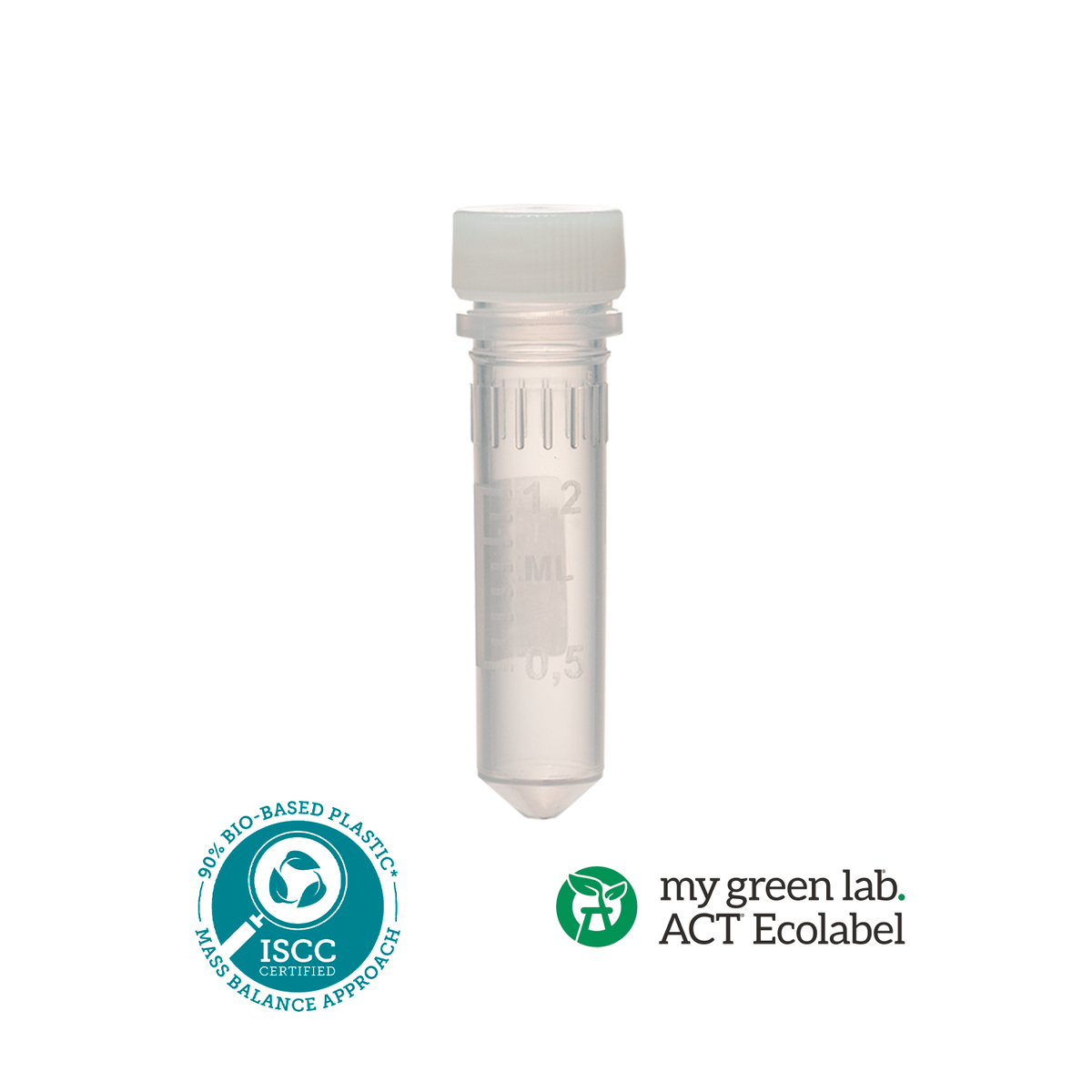 BIOBased Microtubes, Screw Cap with O-ring, Sterile, CLEARLine® (CL604SC)
