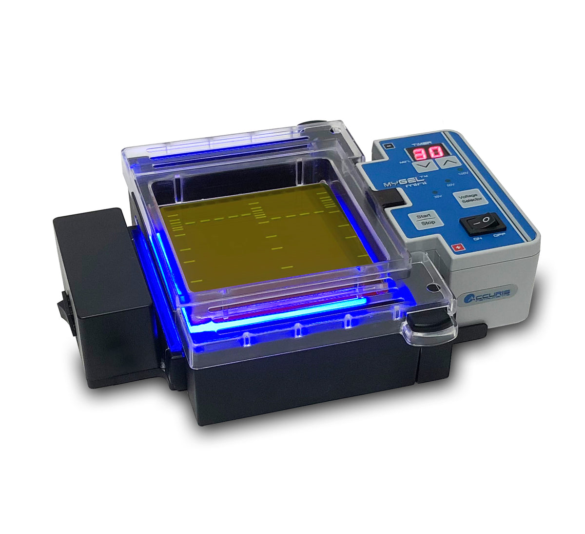 myGel InstaView™ Complete Electrophoresis System with Blue LED Illuminator input E1201-E - Accuris Instruments™ - Benchmark